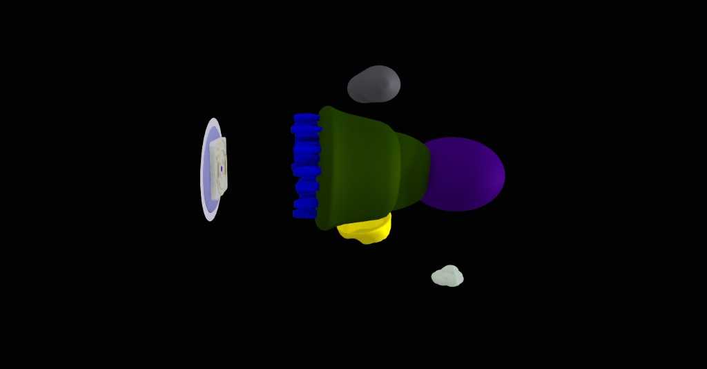 Spirit-brain structure: four equal-rank organs at the head site