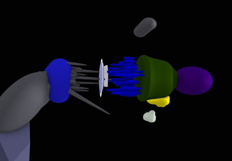 Partial intrusion into the host 3D brain screen